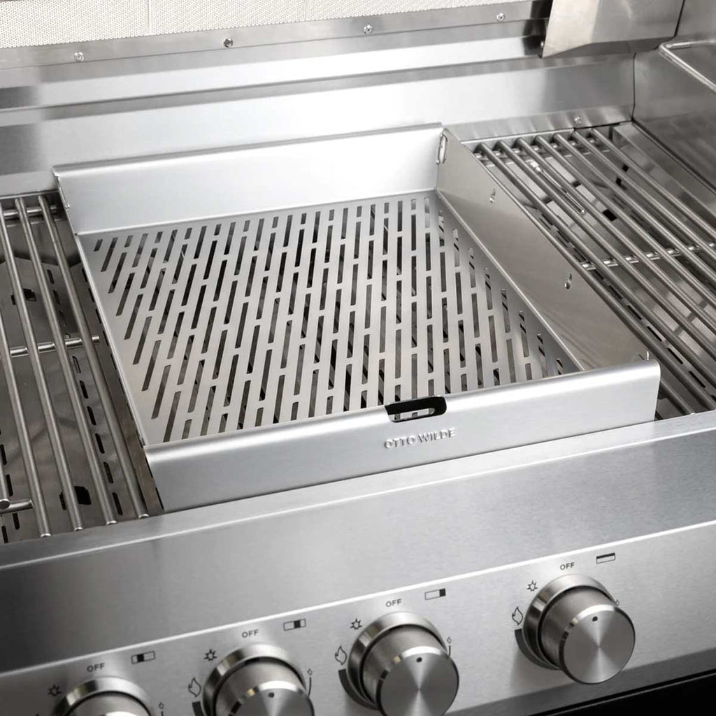 Baksiden av Grillkurv med lokk rustfritt stål 16 tommer Otto Wilde Grillers