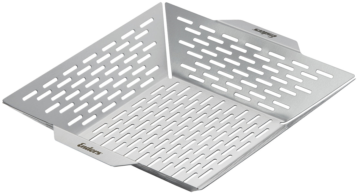 Grillkurv M rustfritt stål 35x30 cm - Enders for små grillbiter