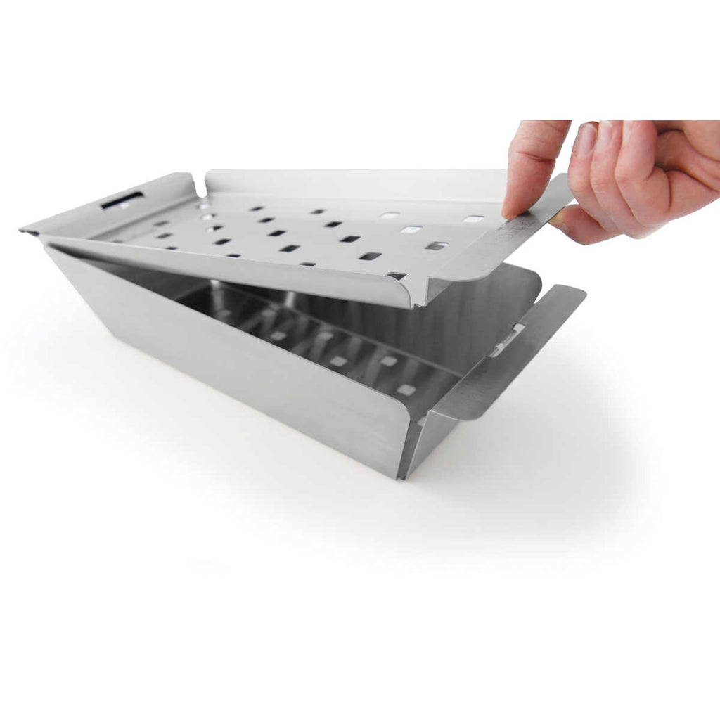 Grillkurv Narrow Topper 36,8 x 16,5 cm rustfritt stål montert på grill