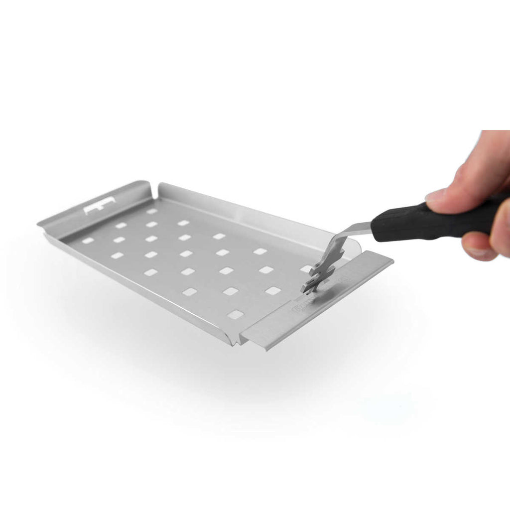 Nærbilde av grillrist og Grillkurv Narrow Topper 36,8 x 16,5 cm rustfritt stål