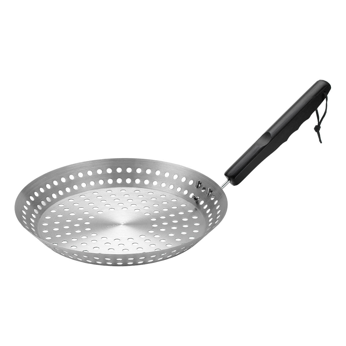 Grillkurv perforert panne Ø 30 cm rustfritt stål - SANTOS for grilling av grønnsaker og kjøtt