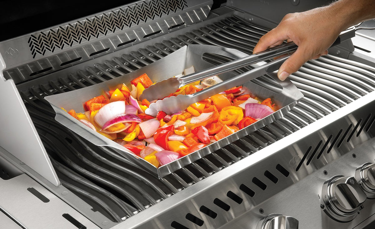 Grillkurv PRO rustfritt stål 28,5x24,5 cm - Napoleon bakside