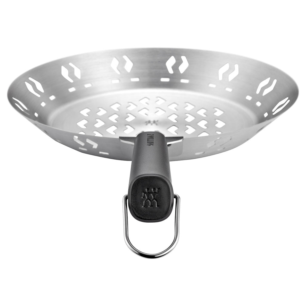 Detalj av perforering på Grillkurv rund med håndtak 26 cm rustfritt stål BBQ+ - Zwilling