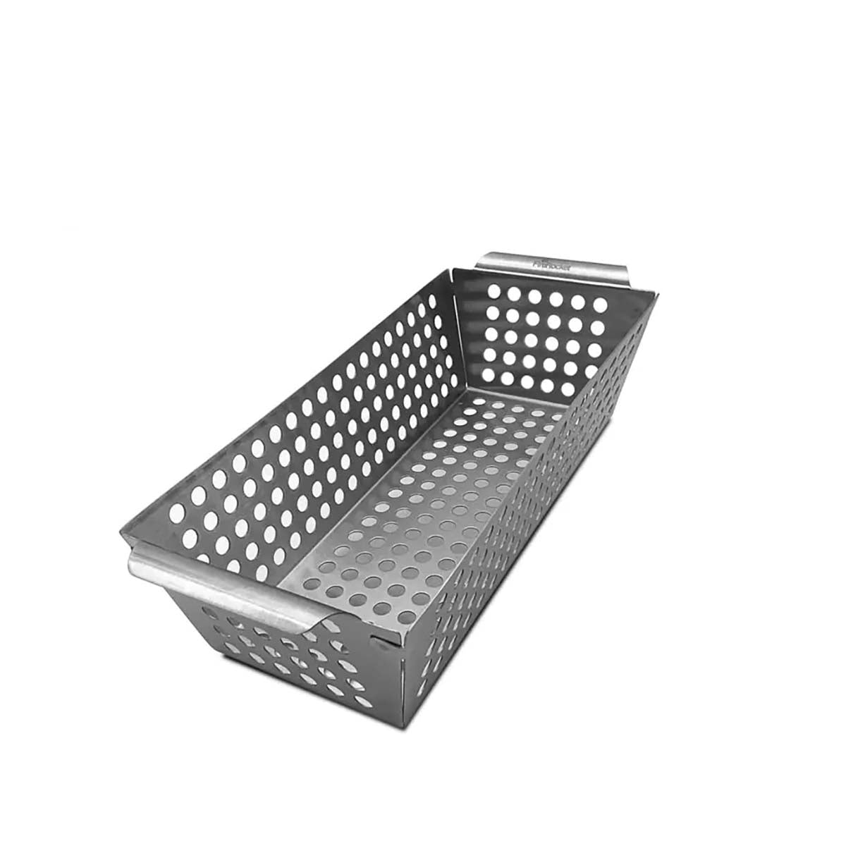Grillkurv rustfritt stål 33 x 13,5 cm - FireRocket forfra