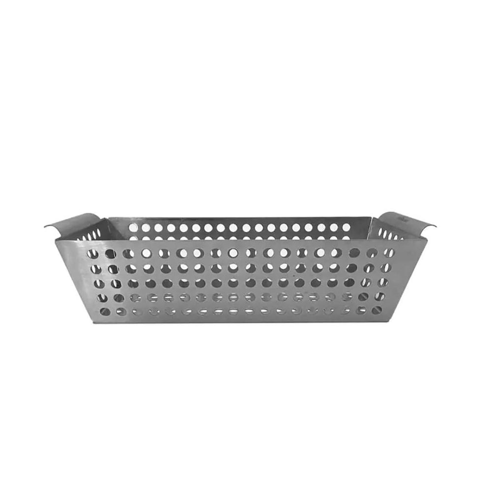 Grillkurv rustfritt stål 33 x 13,5 cm - FireRocket bakside
