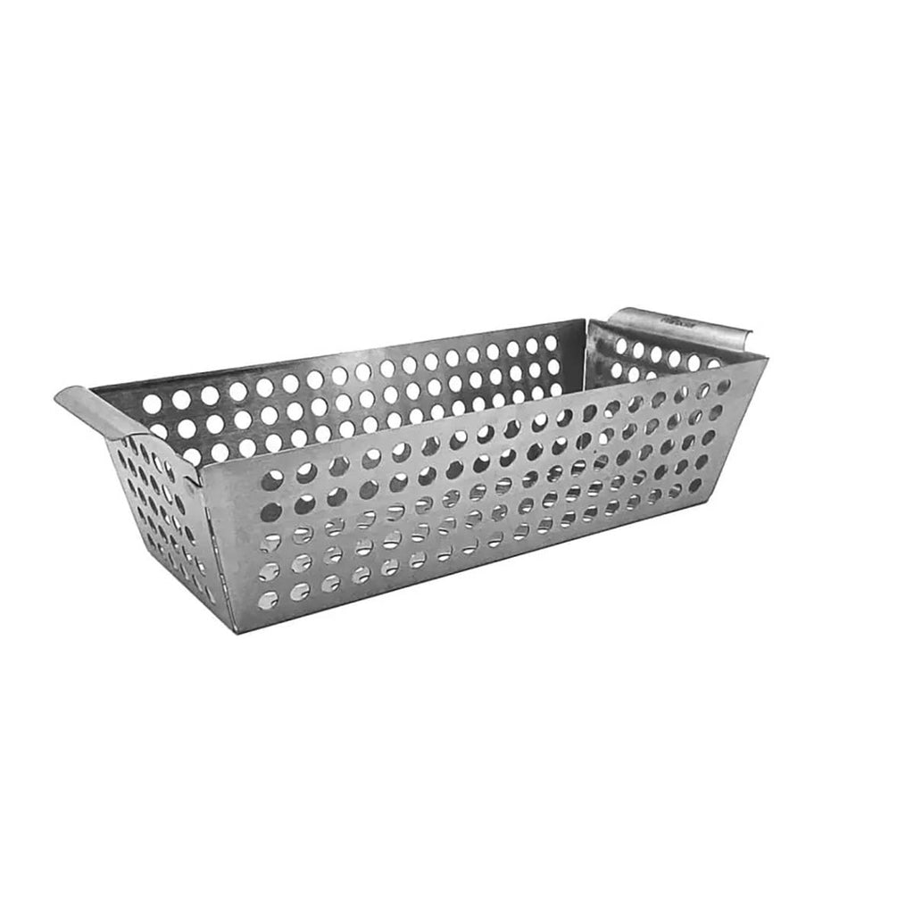 Grillkurv rustfritt stål 33 x 13,5 cm - FireRocket nærbilde av materiale