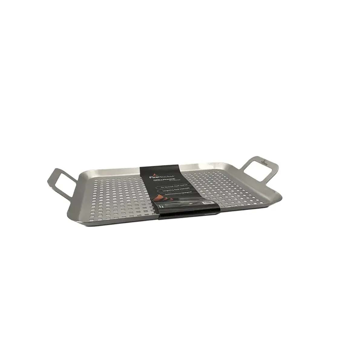 Montert Grillkurv rustfritt stål 33 x 22,4 cm - FireRocket på grill