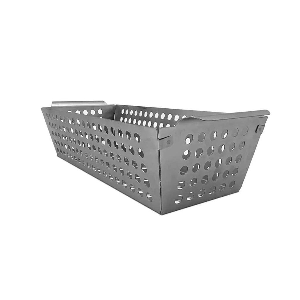 Montert grillkurv rustfritt stål 33 x 13,5 cm - FireRocket på grill