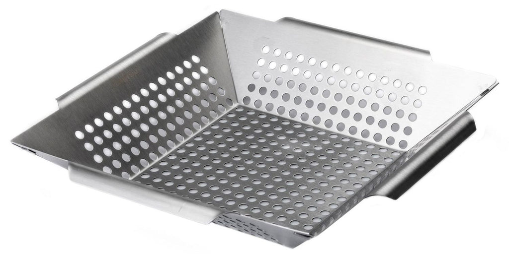 Grillkurv rustfritt stål 34,5 x 34,5 cm - Grillfürst forfra