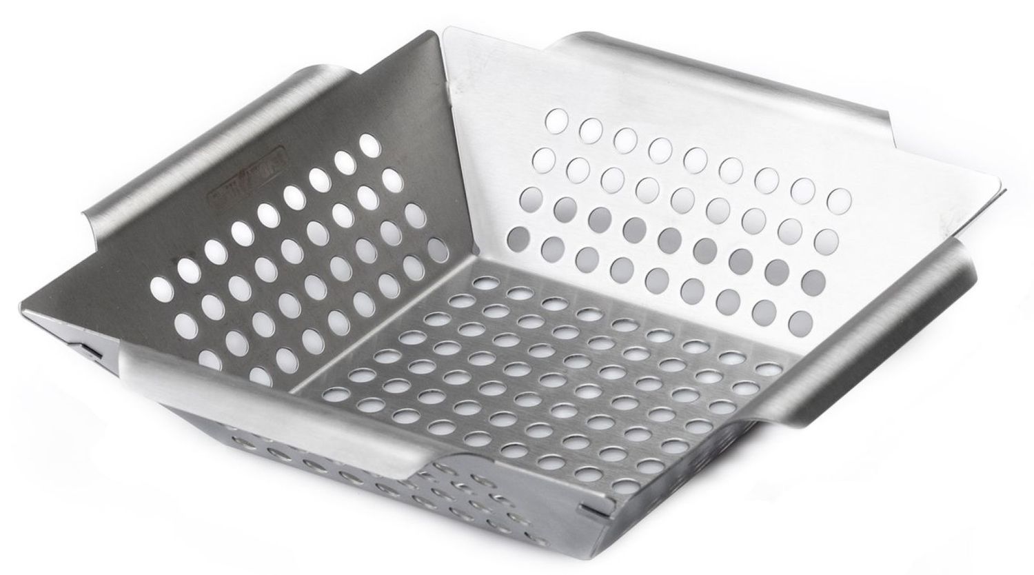Grillkurv rustfritt stål liten 25 x 25 cm - Grillfürst forfra