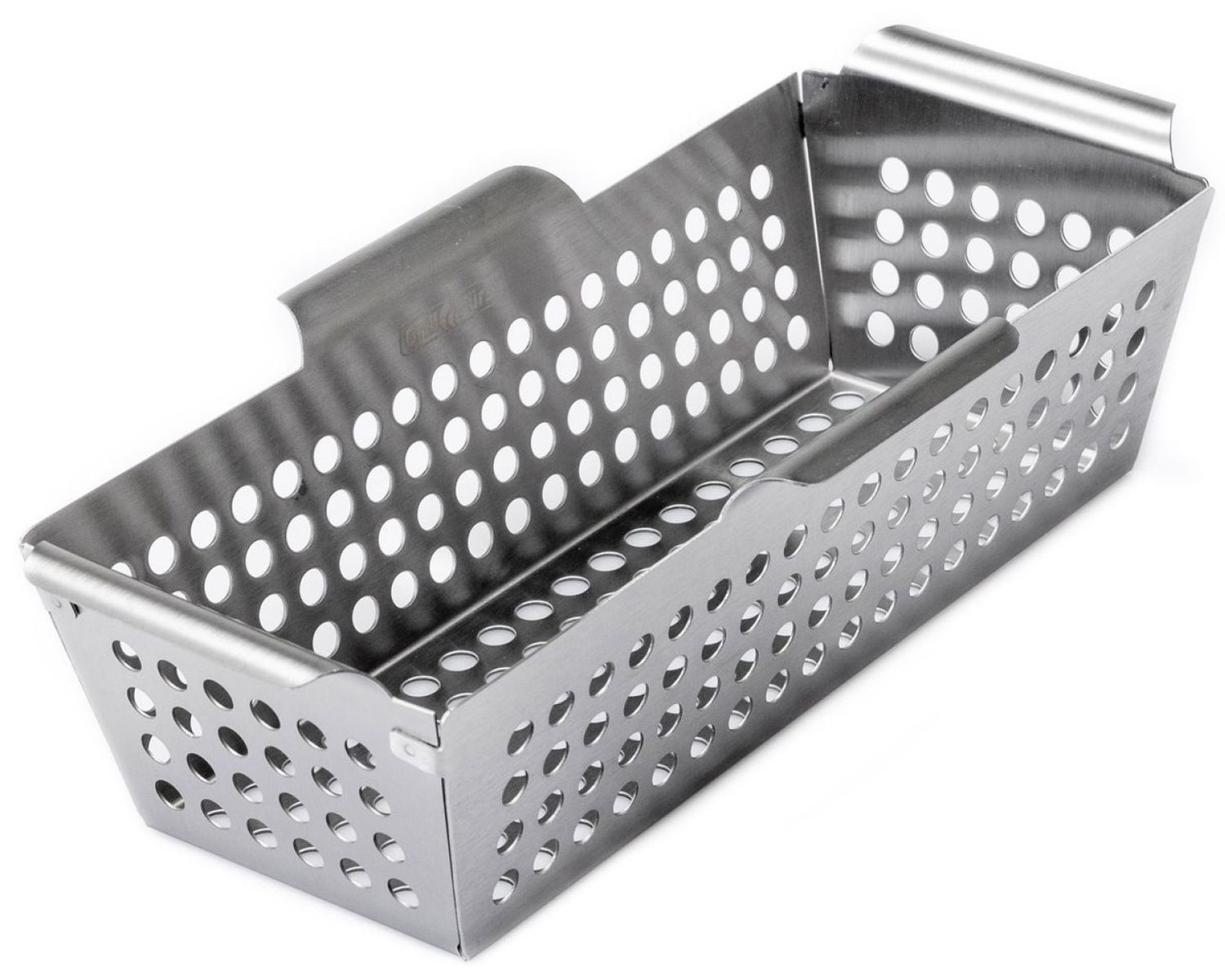 Grillkurv rustfritt stål rektangulær 31 x 16 cm forfra