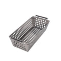 Grillkurv S / grillwok rustfritt stål 31,5 x 13,5 cm - SANTOS forfra