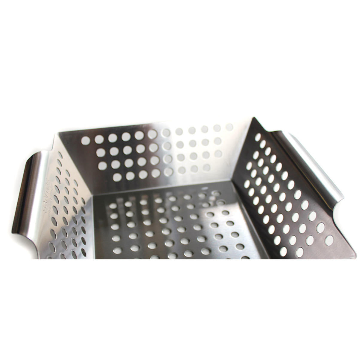 Detaljbilde av Grillkurv XL grillwok rustfritt stål 30,5 x 30,5 cm - SANTOS