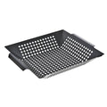 Grillkurv XL grillwok svart 30,5 x 30,5 cm - SANTOS forfra