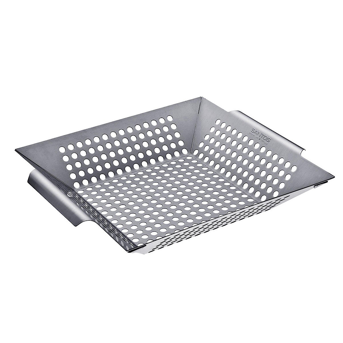Grillkurv XL rustfritt stål 30,5 x 30,5 cm - SANTOS forfra