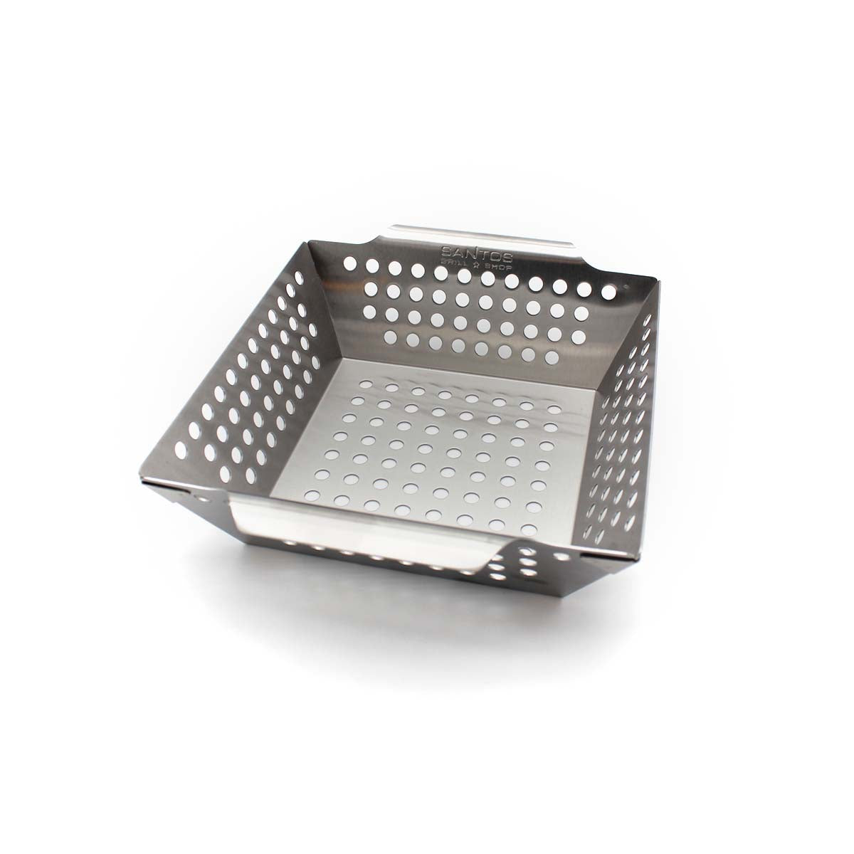 Grillkurv XS rustfritt stål 21,5 x 21,5 cm fra SANTOS forfra