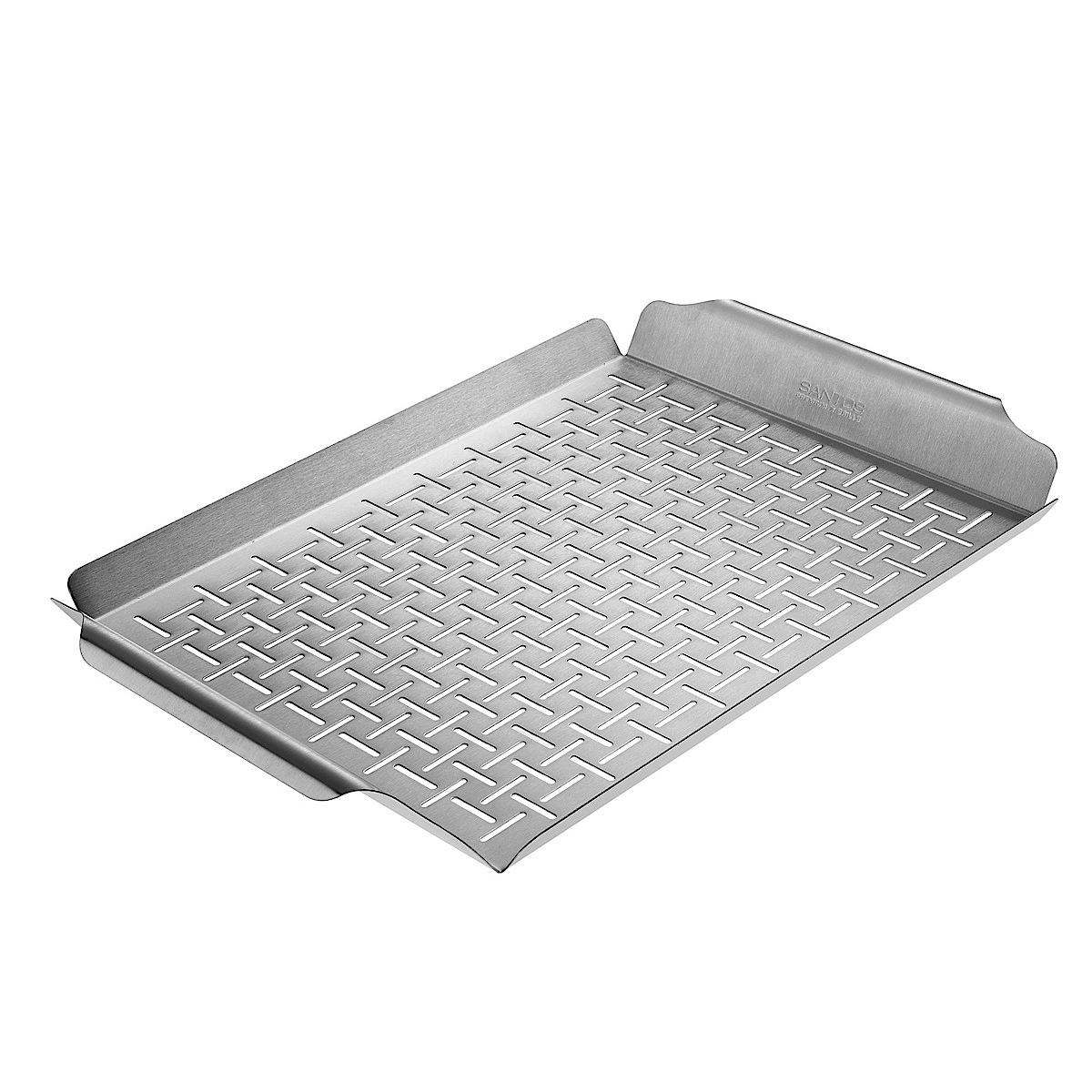 Grillkurv XXL rustfritt stål 44,5 x 30 cm - SANTOS forfra