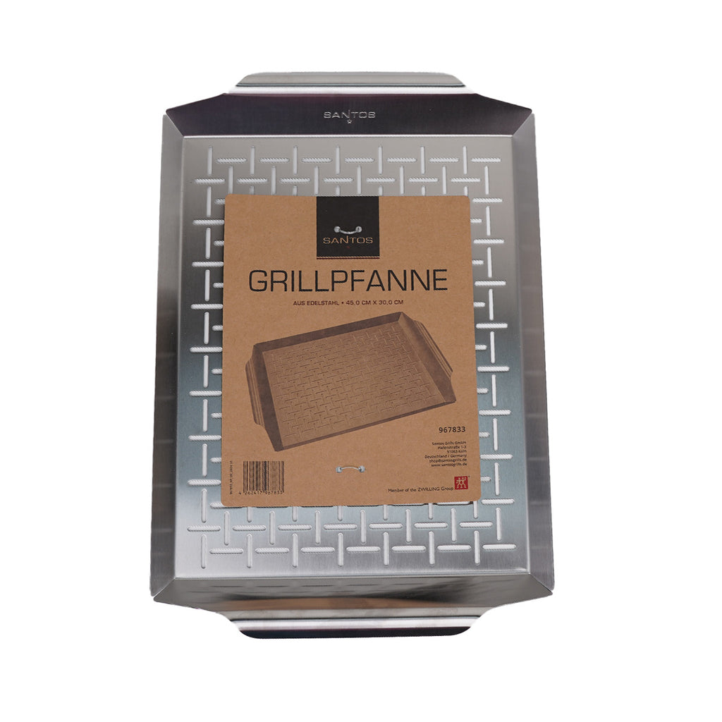 Grillkurv XXL rustfritt stål 45 x 30 cm - SANTOS bakside
