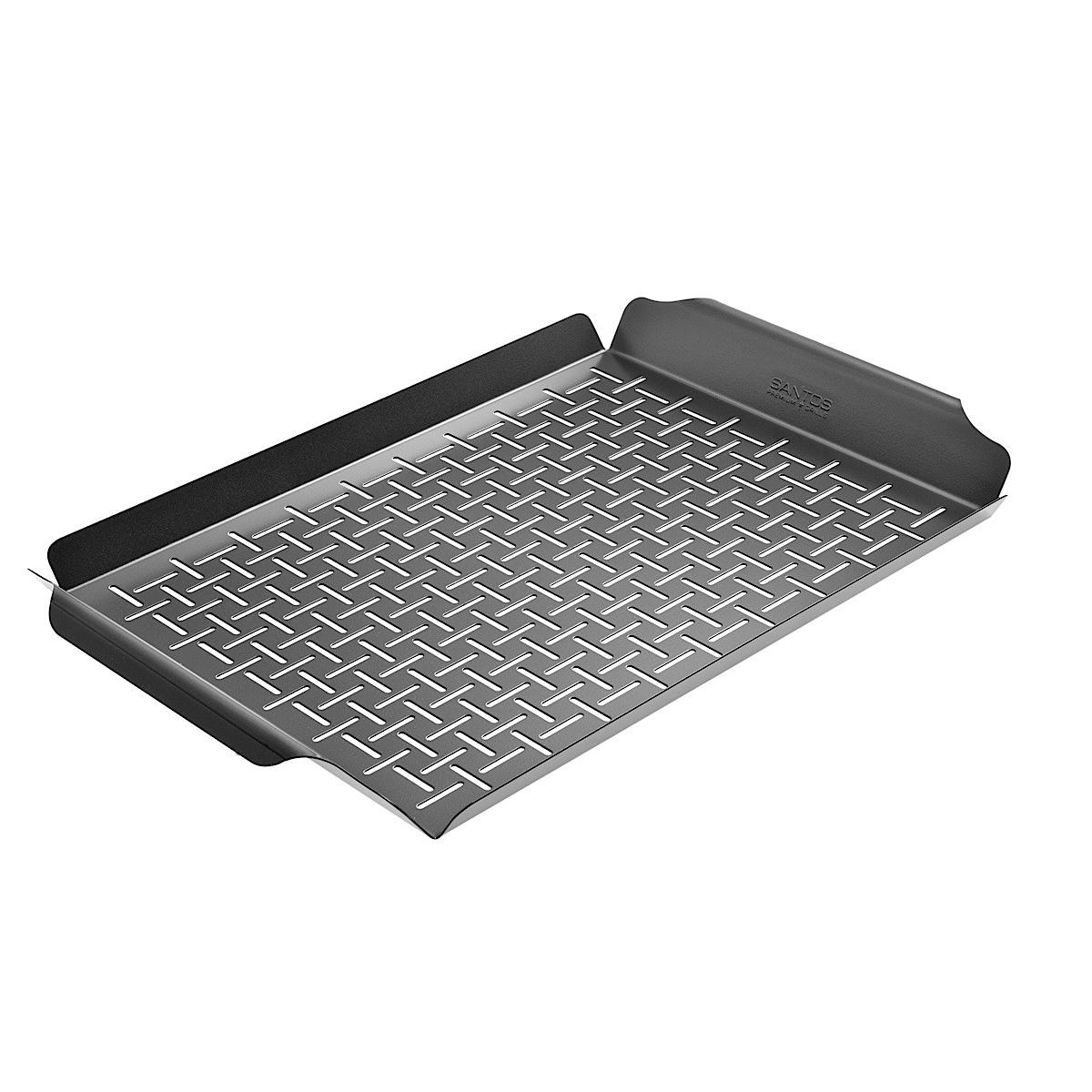 Grillkurv XXL svart 44 x 30 cm - SANTOS forfra