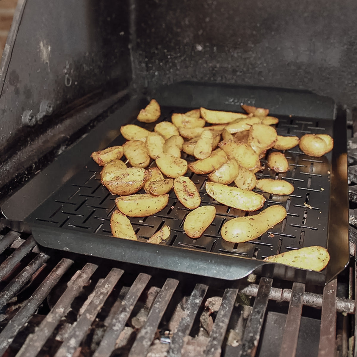 Detalj av grillkurv XXL svart 44 x 30 cm - SANTOS
