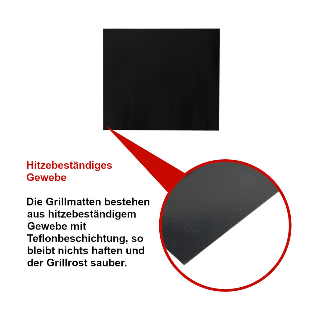 Detalj av teflon belegget på Grillmatte teflon antihaft 40 x 35 cm 5-pakk - SANTOS