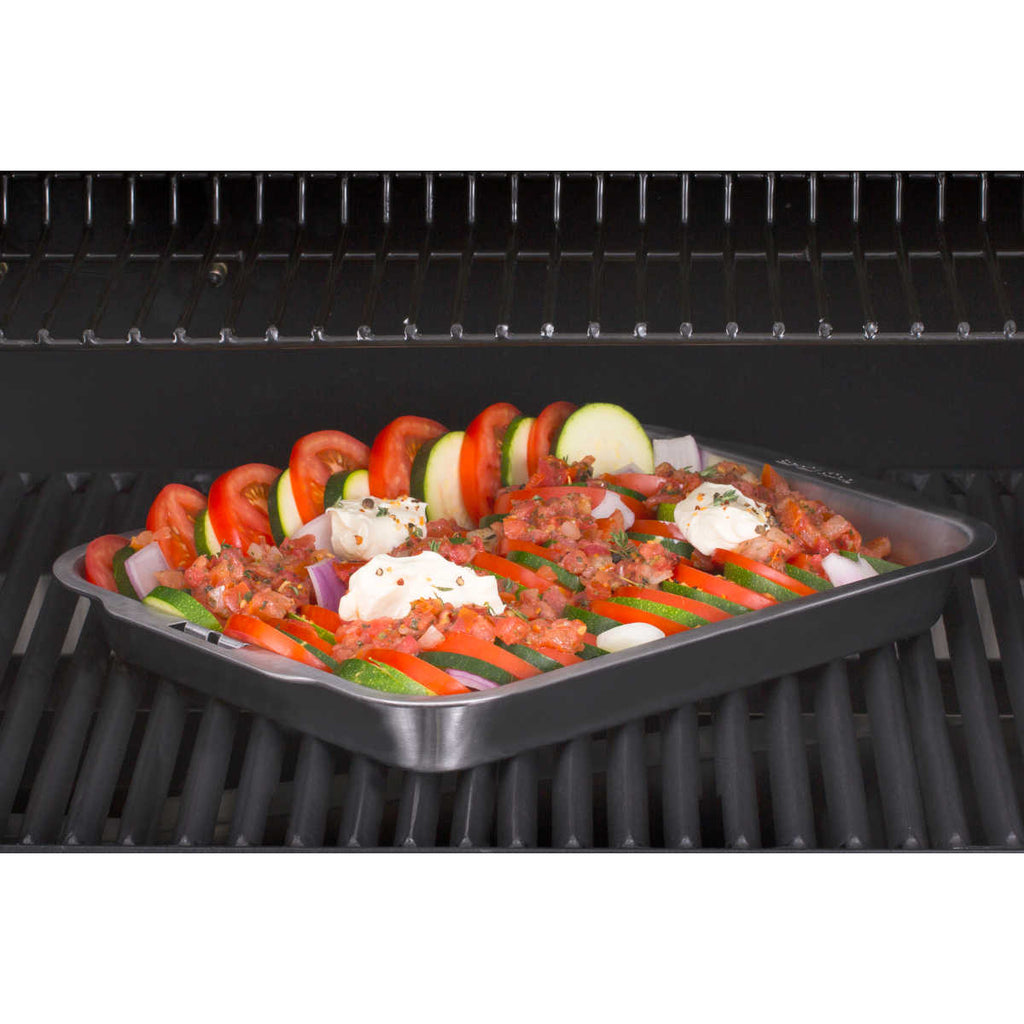 Grillpanne rustfritt stål 33,6x25,8 cm - Broil King håndtak