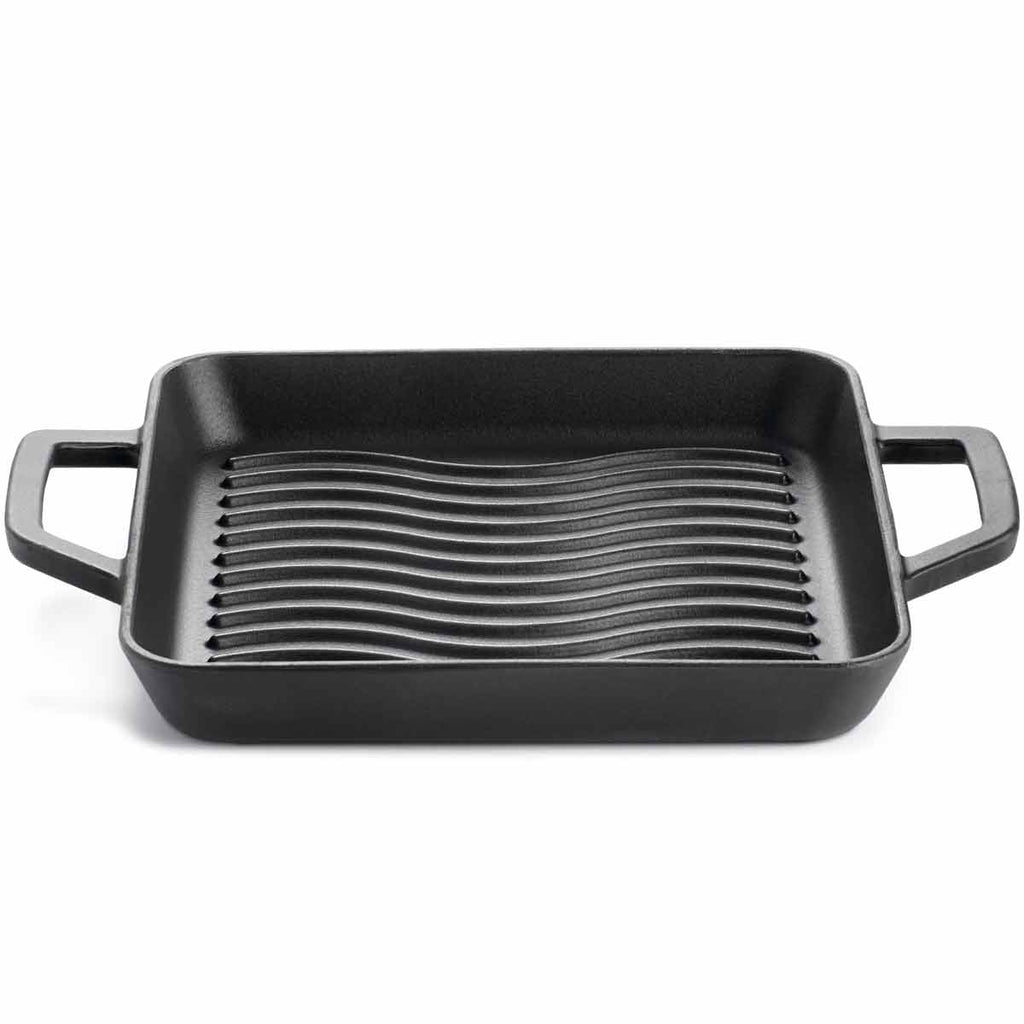 Grillpanne støpejern 25 x 25 cm WAVE - Napoleon forfra