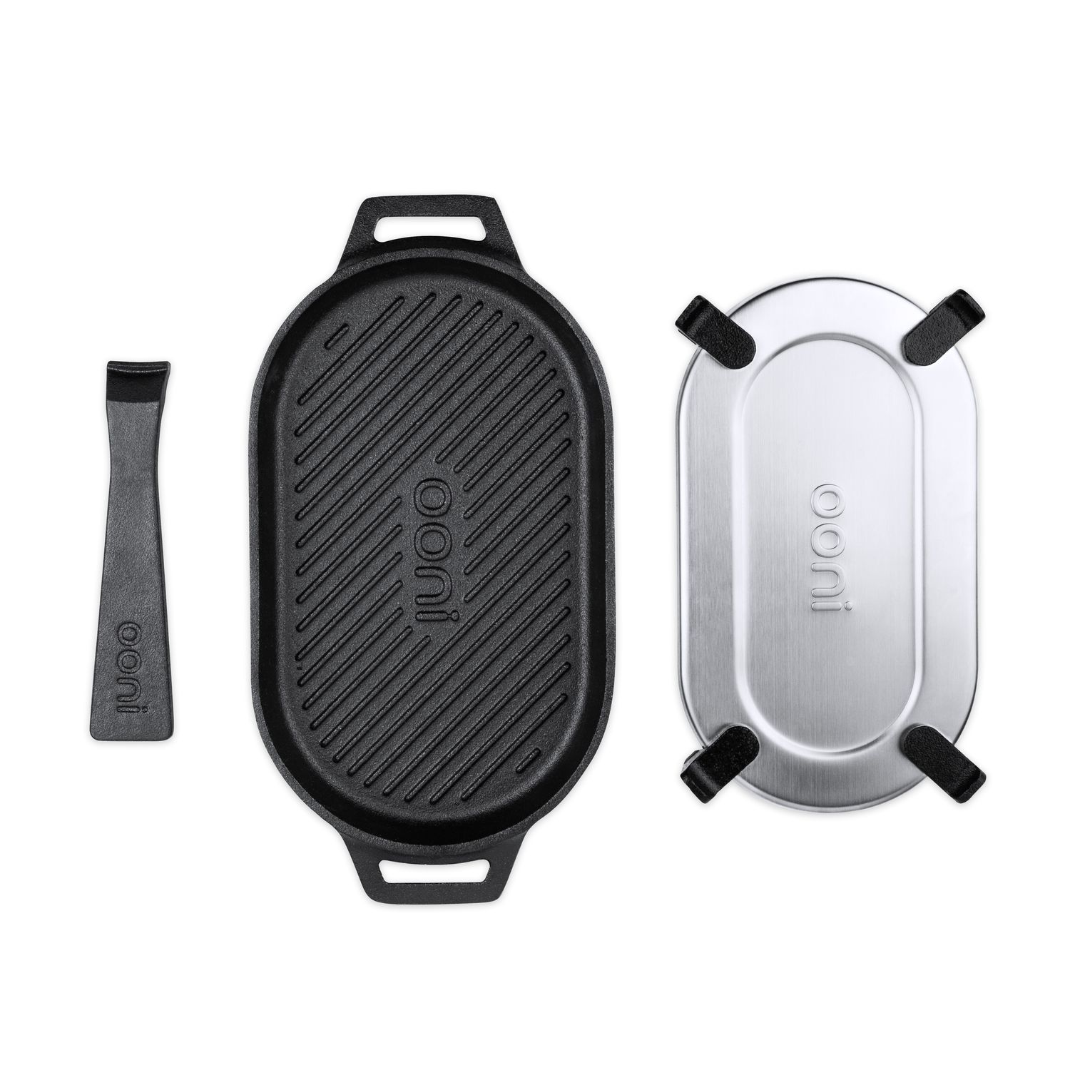 Nærbilde av avtakbart håndtak på Grillpanne støpejern med avtakbart håndtak 31 cm - Ooni