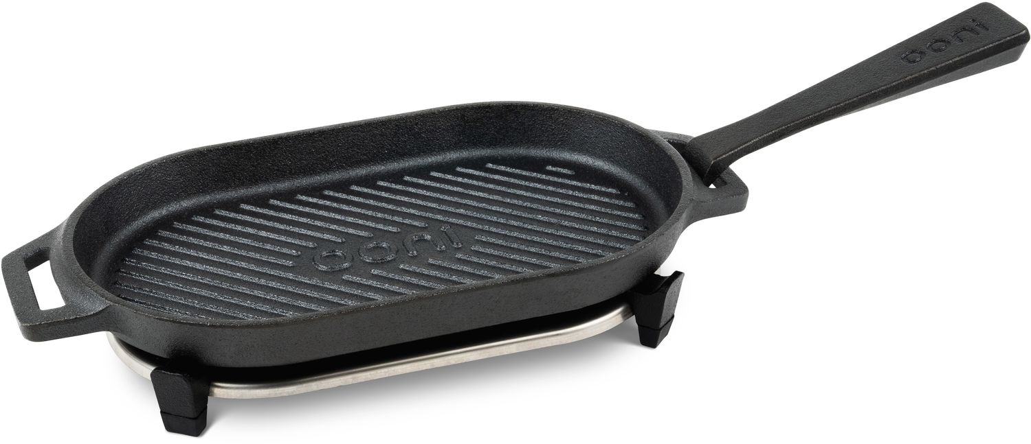 Grillpanne støpejern med avtakbart håndtak 31 cm - Ooni forfra