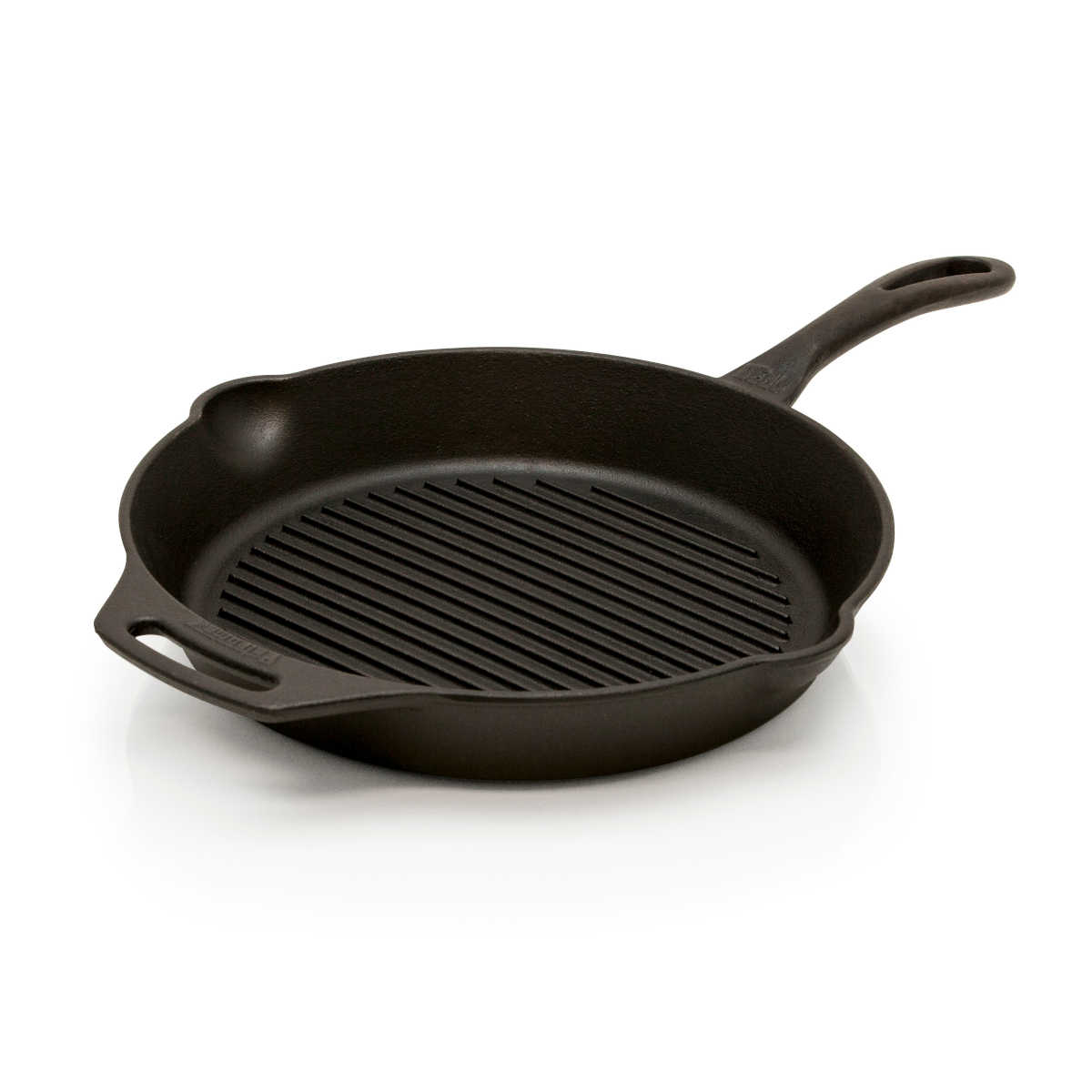 Grillpanne støpejern gp30-t med skaft 30 cm forfra