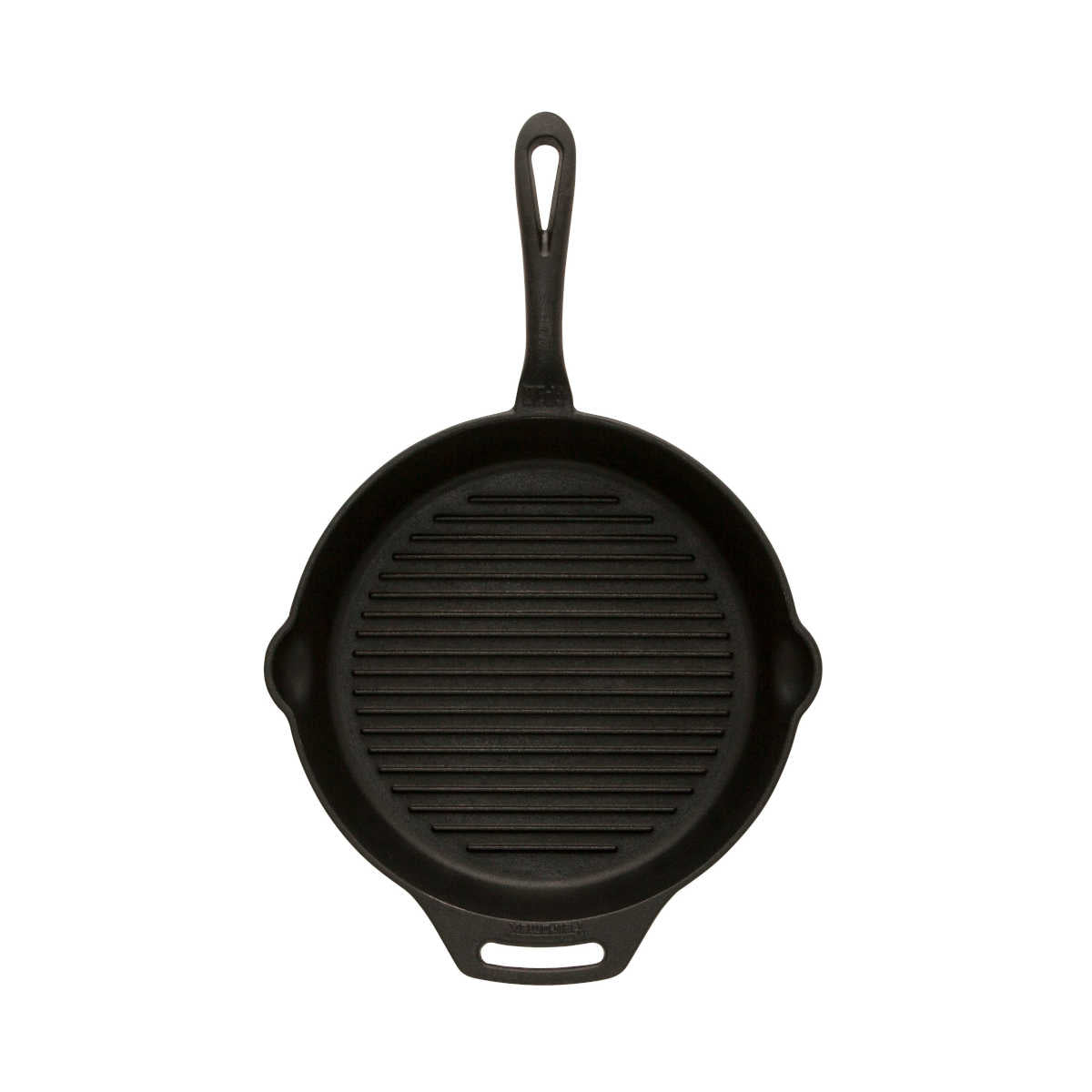 Grillpanne støpejern gp30-t med skaft 30 cm detalj og håndtak