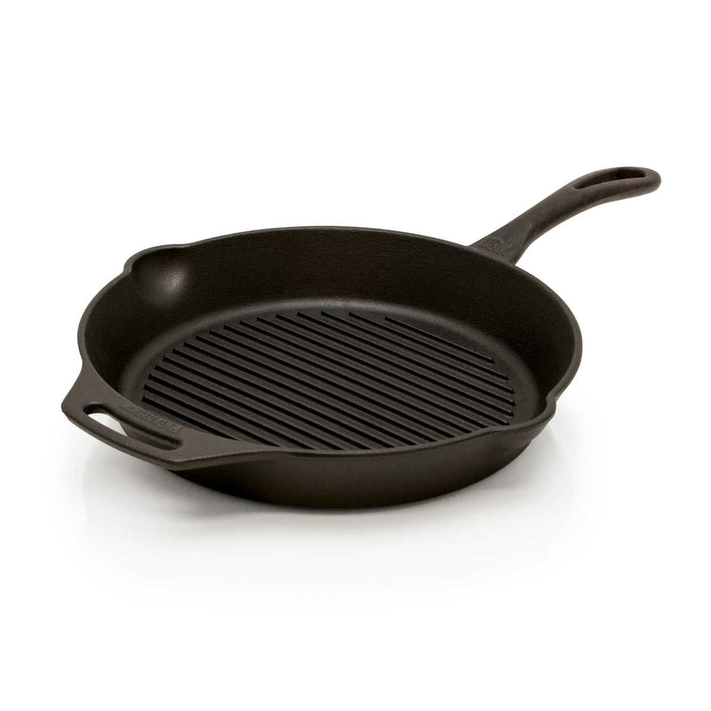 Grillpanne støpejern gp30-t med skaft 30 cm - Petromax forfra