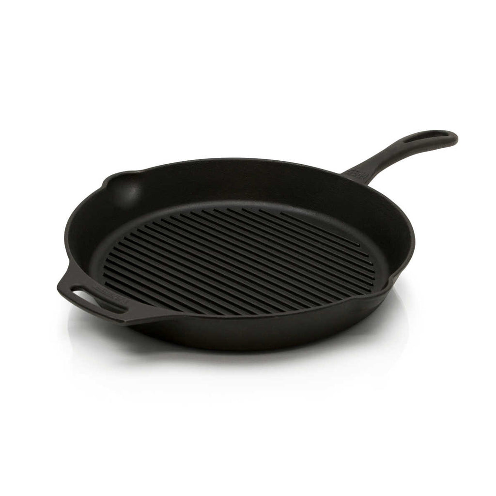 Grillpanne støpejern gp35-t med skaft 35 cm - Petromax forfra