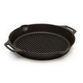 Grillpanne støpejern gp35h-t med to håndtak 35 cm forfra