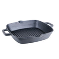 Grillpanne støpejern kvadratisk 26 x 26 cm - SANTOS forfra
