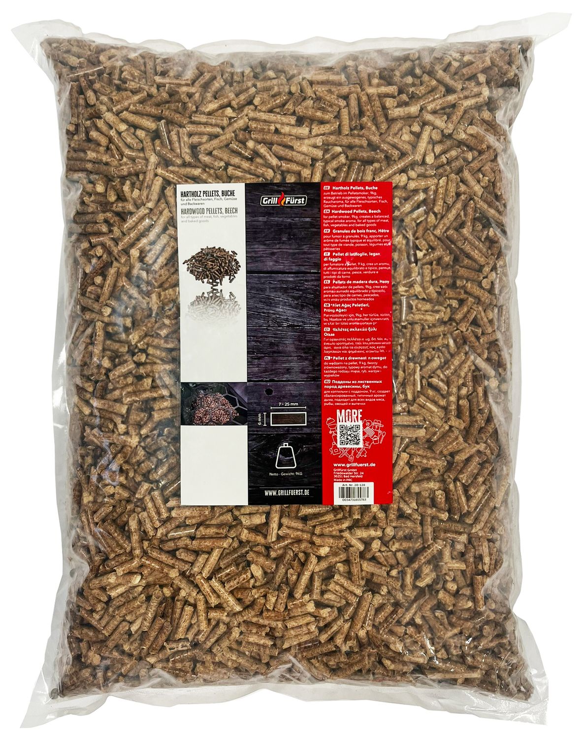 Grillpellets bøk 9 kg - Grillfürst posen med pellets