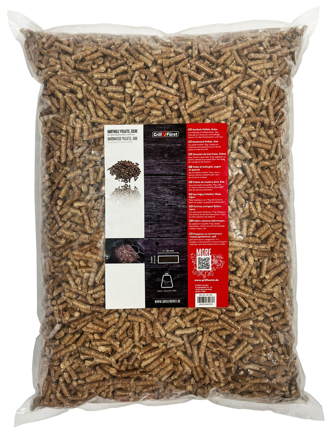 Grillpellets eik 9 kg - Grillfürst for pelletgrill