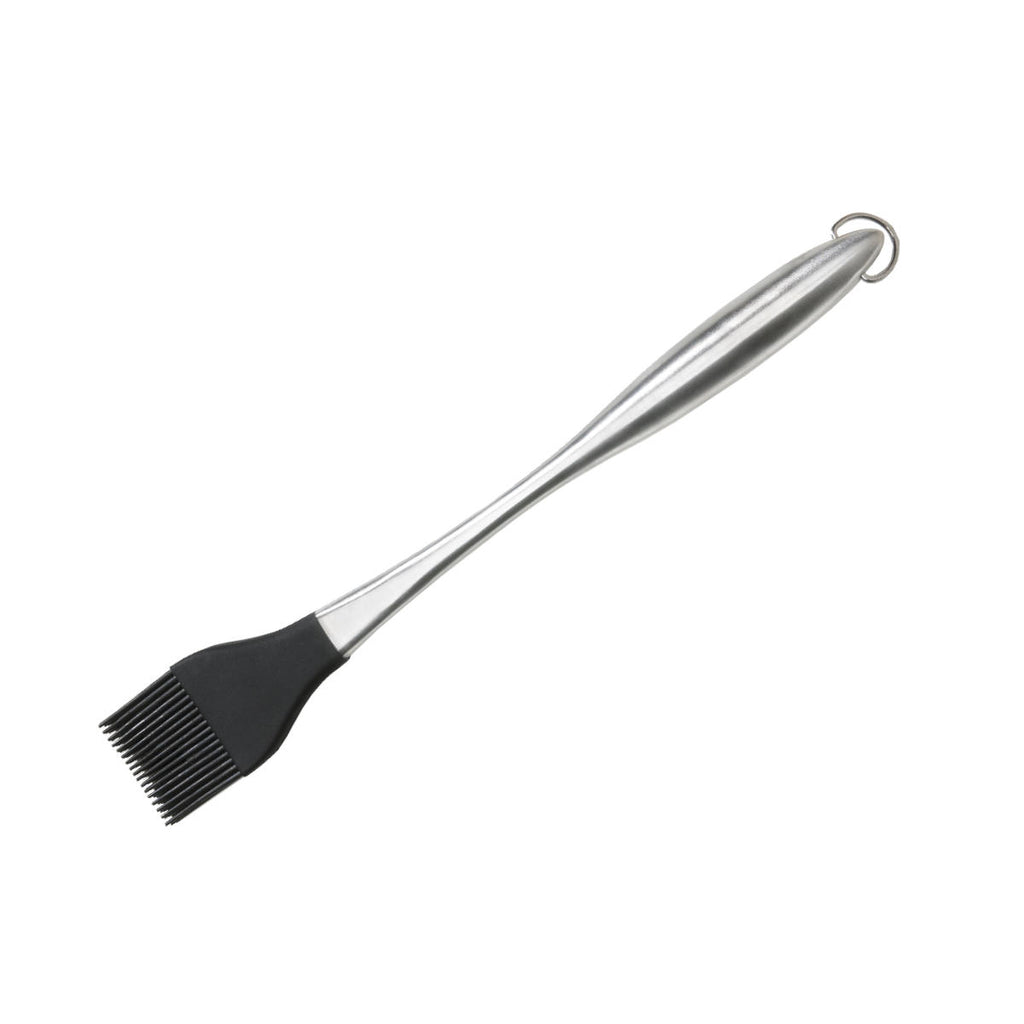 Grillpensel rustfritt stål med silikonbust 34 cm - Napoleon forfra