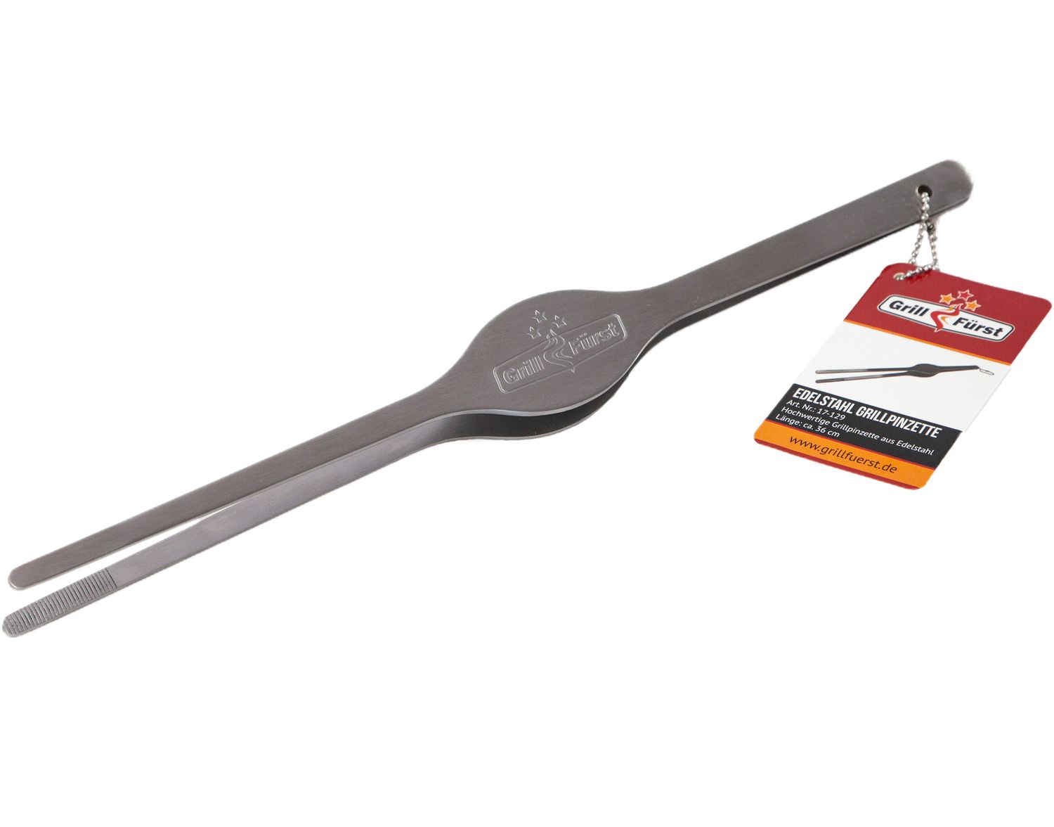 Grillpinsett 36 cm rustfritt stål - Grillfürst forfra