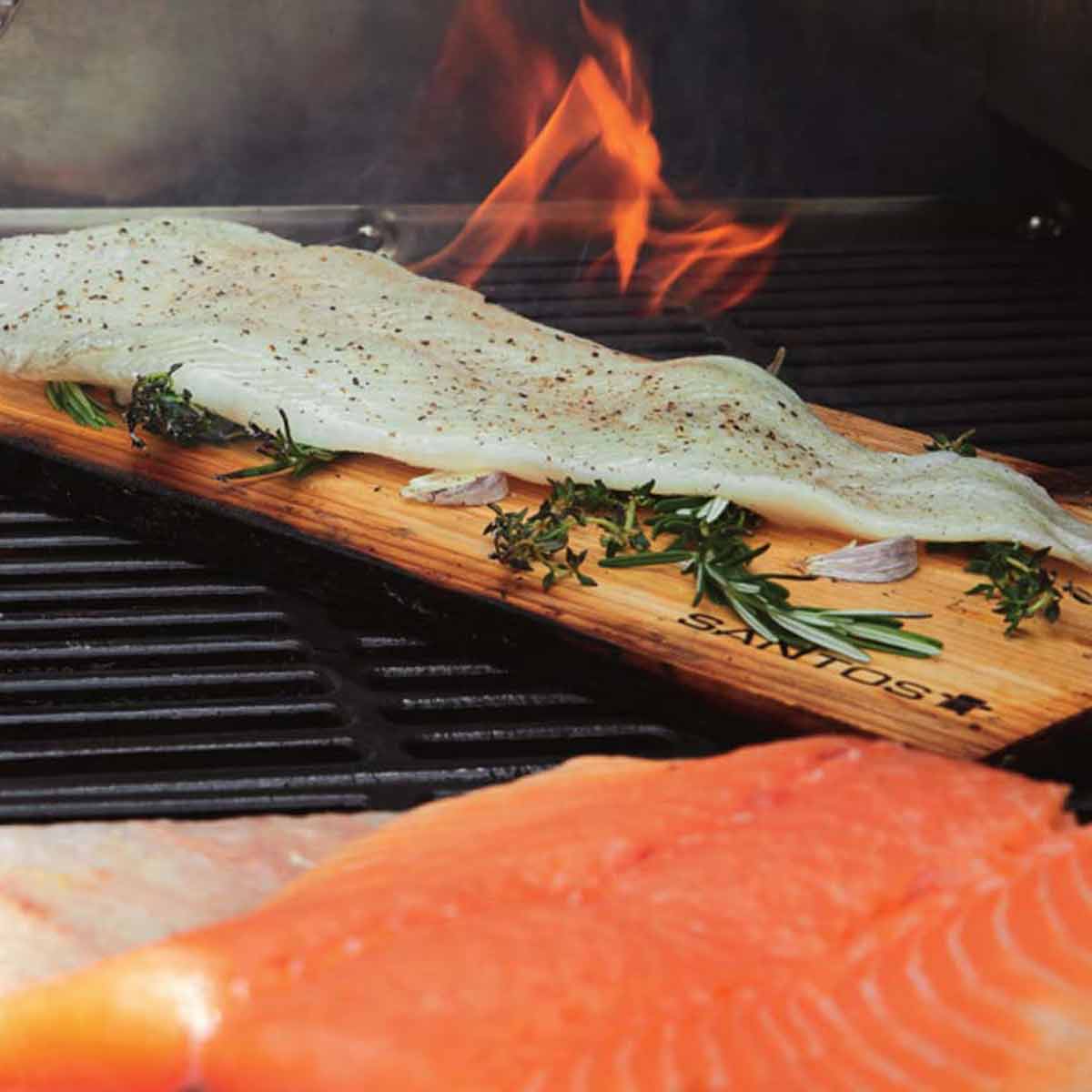 Grillplanke sedertre 2-pack 40 x 15 cm SANTOS bakside