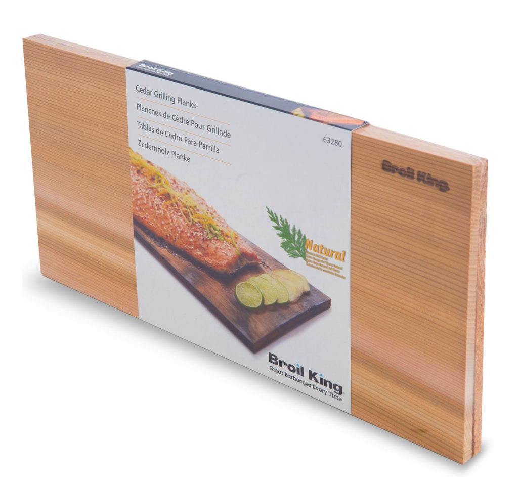 Grillplanke sedertre 38x18 cm 2-pakk - Broil King bakside