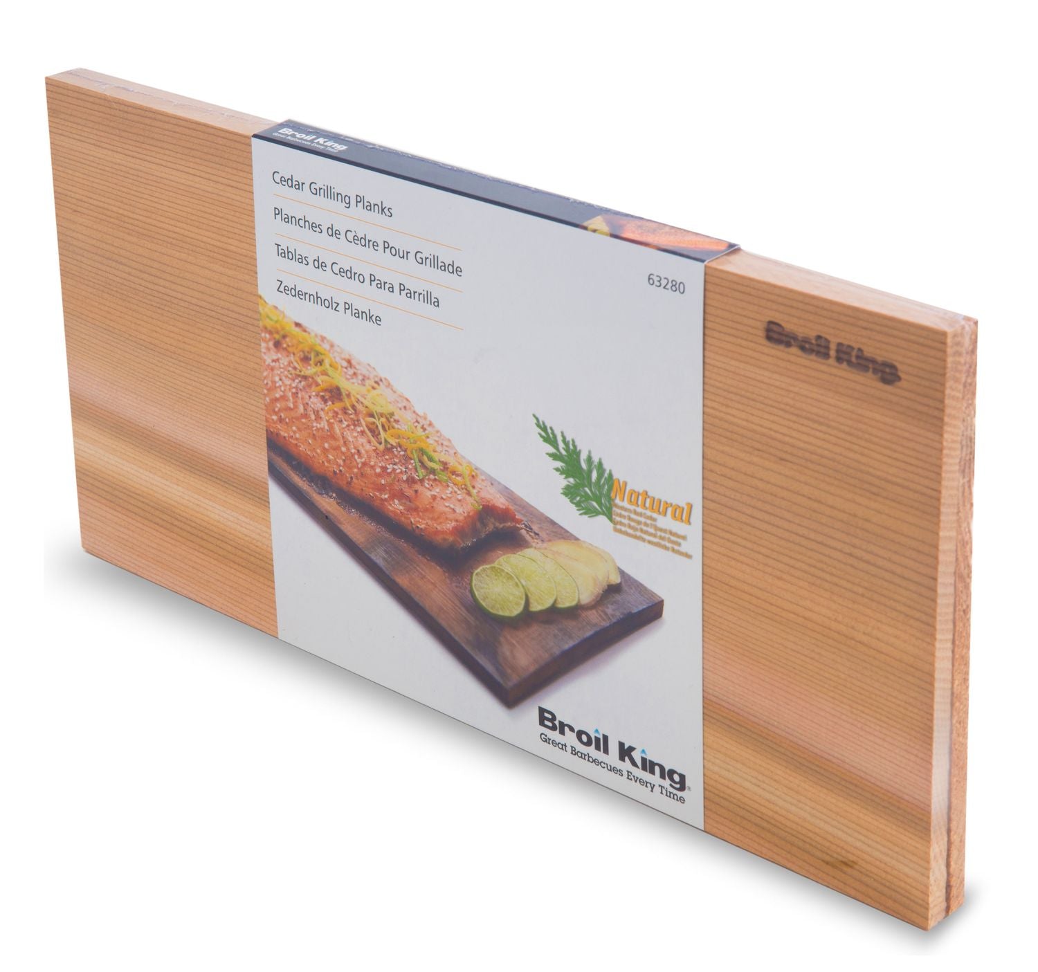 Grillplanke sedertre 38x18 cm 2-pakk - Broil King bakside