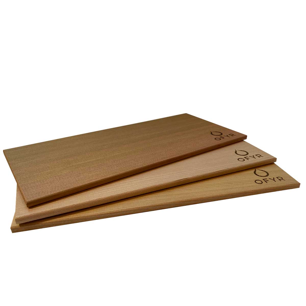 Grillplanke sedertre PRO 14 x 30 cm 3 stk forfra