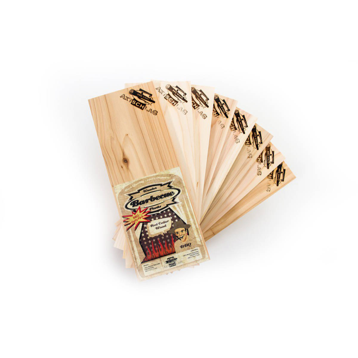 Grillplanker sedertre BBQ Party-Pack 30x11 cm fra Axtschlag for skånsom grilling