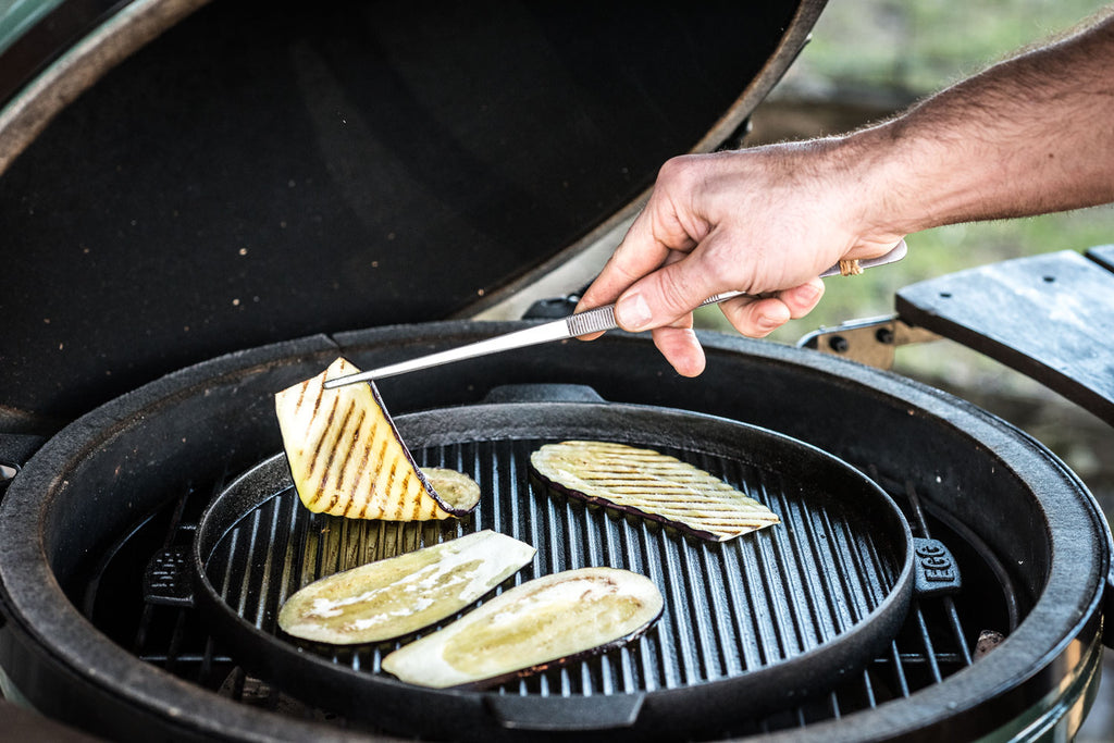 Grillplate støpejern 26 cm Medium Small MiniMax Big Green Egg detalj