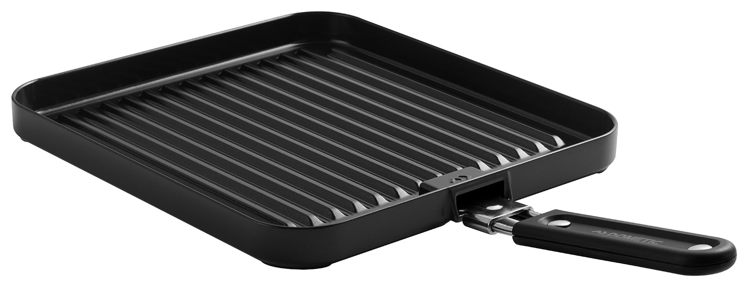 Grillplate riflet for gasskoker 25x27 cm aluminium - CADAC forfra