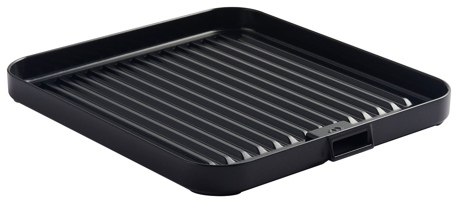 Detalj av riflet overflate på Grillplate riflet for gasskoker 25x27 cm aluminium - CADAC