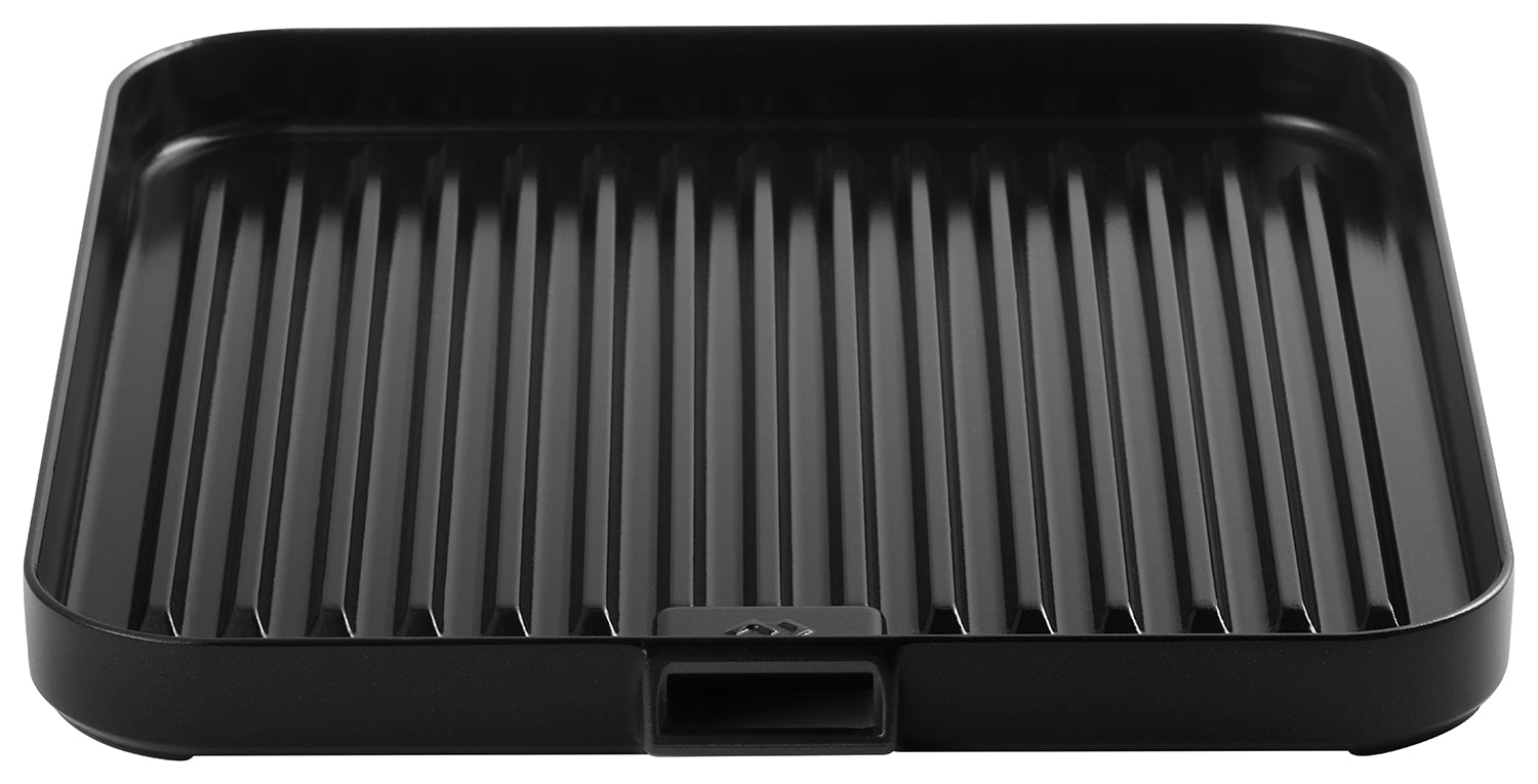 Montert grillplate riflet for gasskoker 25x27 cm aluminium - CADAC på gasskoker