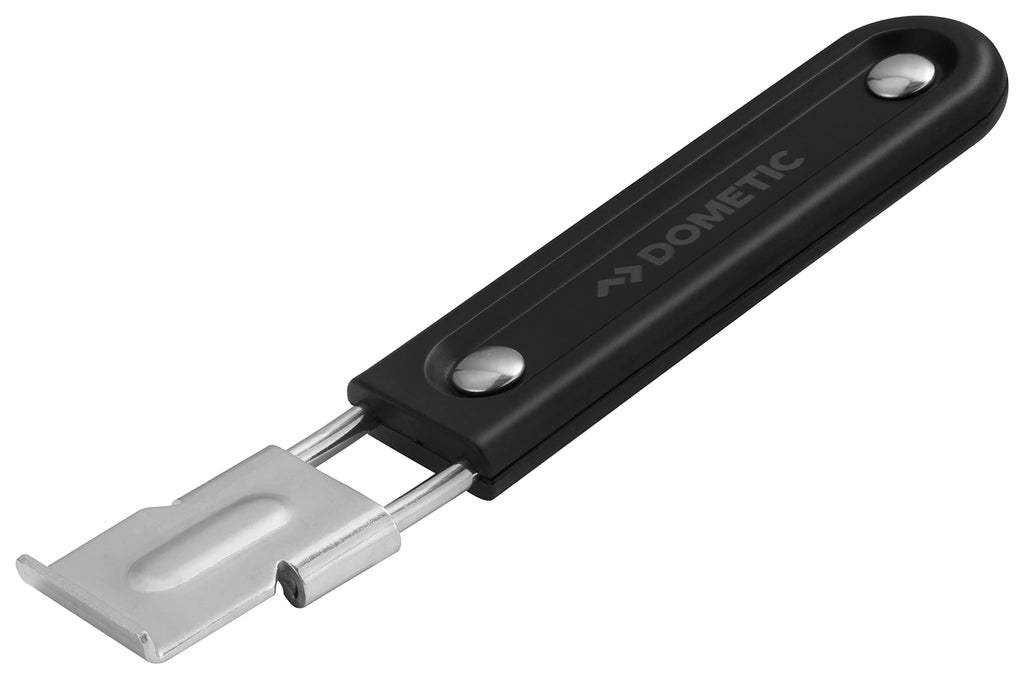 Nærbilde av avtakbart håndtak på Grillplate riflet for gasskoker 25x27 cm aluminium - CADAC