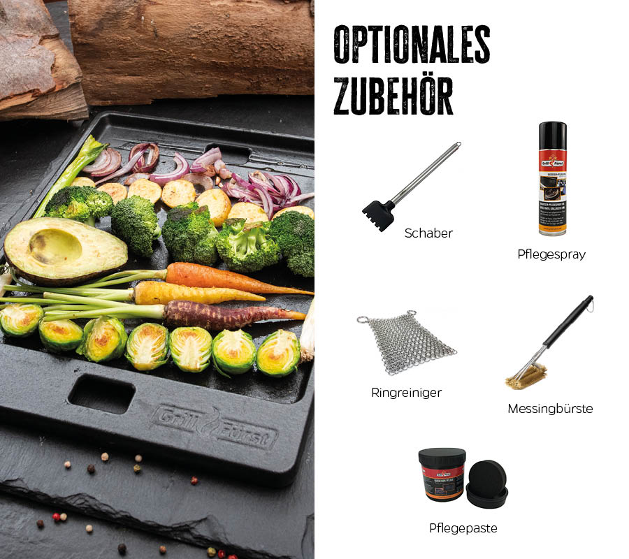 Håndtak på Grillplate støpejern for Baron/Crown 43,3x32 cm - Grillfürst
